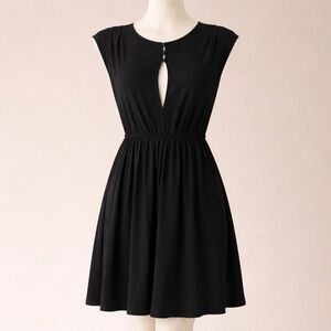 Alexander Wang Black Keyhole Fit & Flare Cocktail Dress | Size 10 | Above Knee